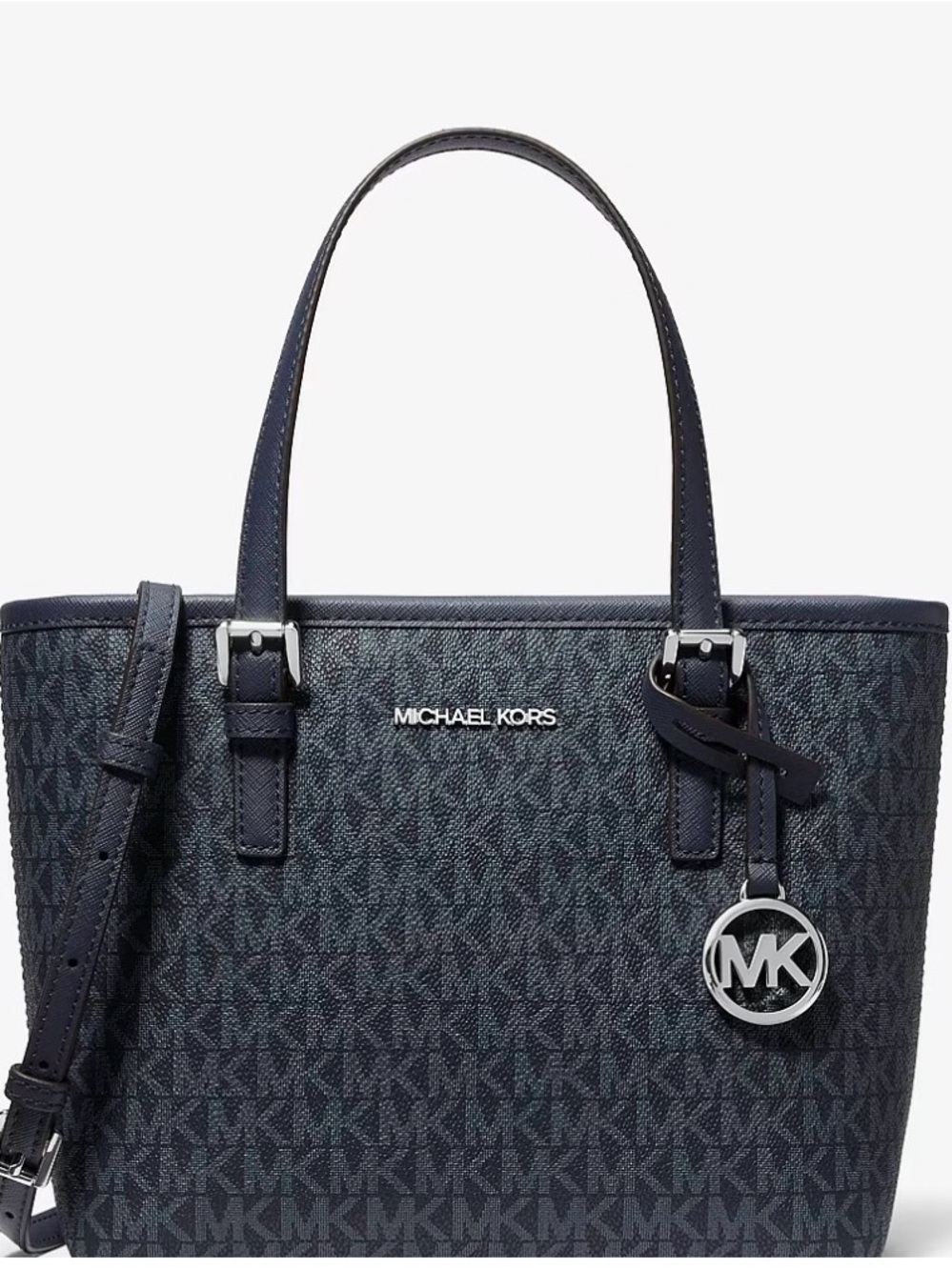 Michael Kors Navy and Black MK Logo Tote